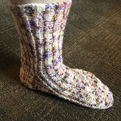 Speckled Cable Socks