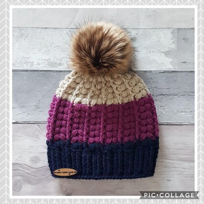 The Harris Beanie (puff stitch)