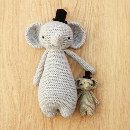 Elephant with Hat Crochet Amigurumi Pattern