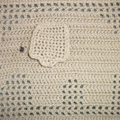 Elephant Filet Crochet Baby Blanket