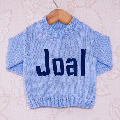 Intarsia - Joal Moniker Chart - Childrens Sweater