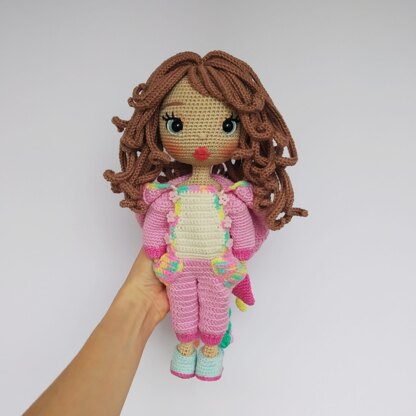 Crochet doll pattern amigurumi, Astrid, Crochet Doll with clothes (Deutsch, English, Français)