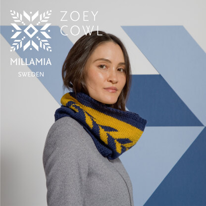 " Zoey Cowl " -  Cowl Knitting Pattern For Women in MillaMia Naturally Soft Aran by MillaMia