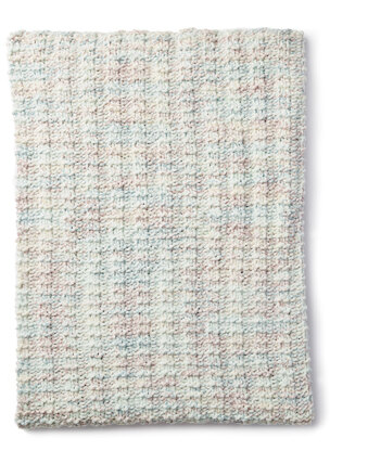 Waffle Stitch Knit Throw in Bernat Blanket Twist - BRK0502-012621M - Downloadable PDF