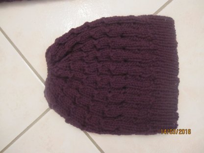 Bluebell Rid Hat done in purple