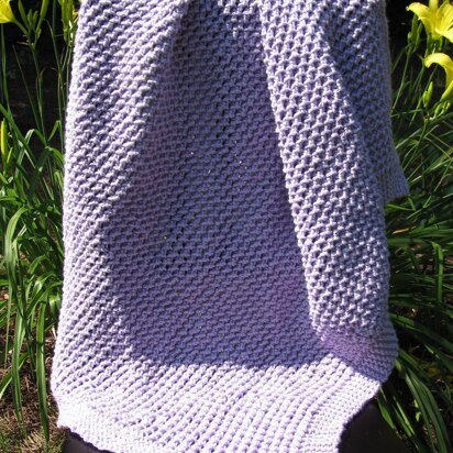 Easy Bamboo Stitch Baby Blanket