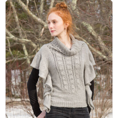 Paulette Pullover in Classic Elite Yarns Mountaintop Vail - Downloadable PDF