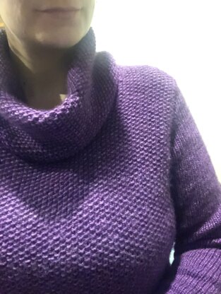 Purple Cowl Neck Jumper