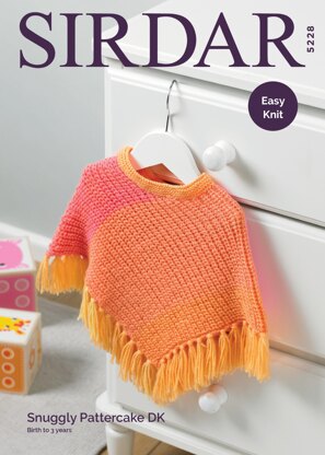 Poncho in Sirdar Snuggly Pattercake DK - 5228 - Downloadable PDF