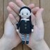 Сrochet miniature gothic doll