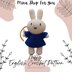 Miffy Amigurumi Crochet Pattern: 8-inch Doll with Dress (English PDF)