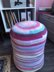 Scrappy Crochet Footstool