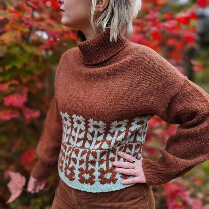 Flower sweater - knitting pattern