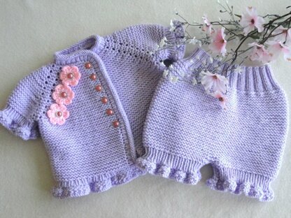 Knitting PATTERN Baby Sweater and Baby Pants Flat work