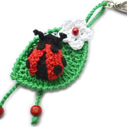 Ladybug Key chain. Ladybird Keyring. Crochet Bag Charm.  Ladybug Pendant