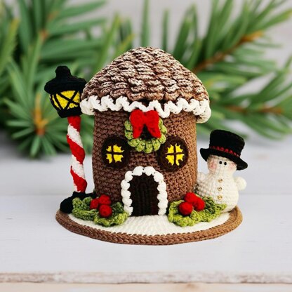 Crochet fairy house, amigurumi doll house, Christmas house