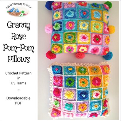 Granny Rose Pom Pom Pillows