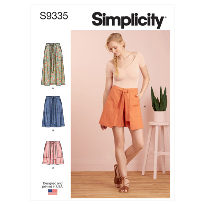 Simplicity Misses' Skirts in Two Lengths and Skort S9335 - Sewing Pattern