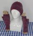 Self Striping beanie Hat & Fingerless Gloves CIRCULAR