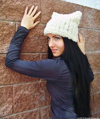 Chunky Knit Hat, Cat Ears Hat