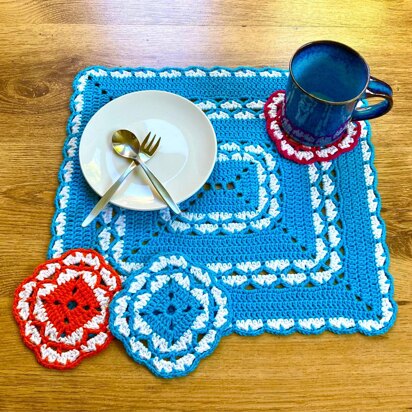 Placemat & coaster set by HueLaVive