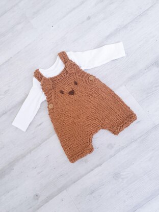 Baby Bear Chunky Shortie Dungarees 0-2 yrs