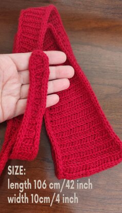 Skinny Sophia Crochet Scarf with I-Cord