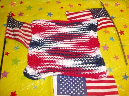 Dishcloth Calendar - June (flag)