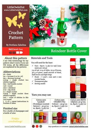 290 Reindeer bottle sleeve