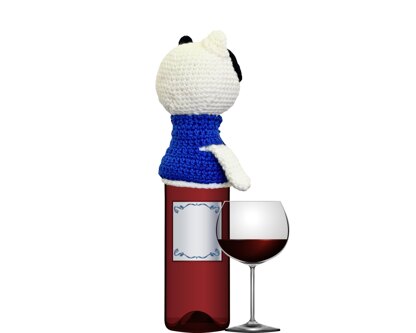 Boy Cat Wine Bottle Topper