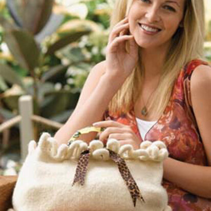 Felted Loopy Tote Bag in Lion Brand Fishermen's Wool - knitting pattern