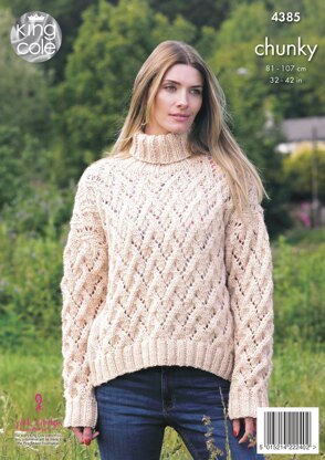 Polo Neck and Sweater in King Cole Chunky - 4385 - Downloadable PDF