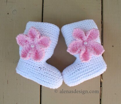 Baby Booties with Embellishments