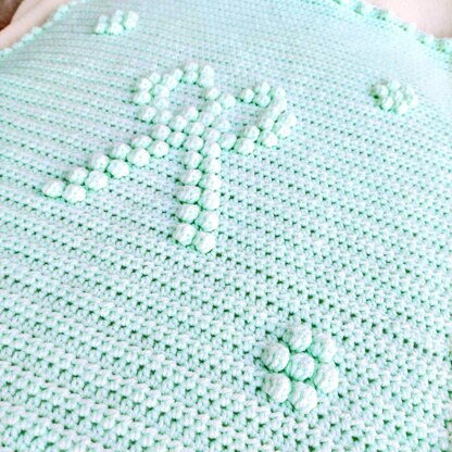 Bow baby blanket