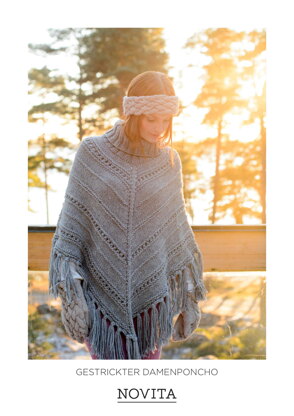 Gestrickter Damenponcho in Novita Isoveli - NFFP017 - Downloadable PDF