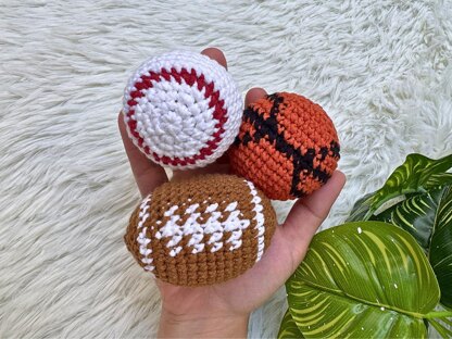 Hacky Sack Crochet Pattern: Baseball, Basketball, Rugby