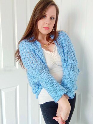 Crochet Periwinkle Cocoon Cardigan Pattern