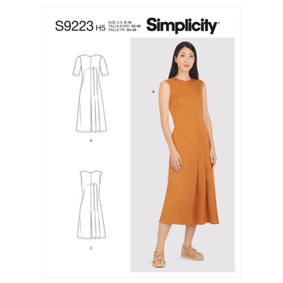 Simplicity Misses' Pleated Dress S9223 - Sewing Pattern