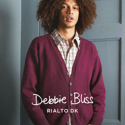 Man's Classic Cardigan - Knitting Pattern For Men in Debbie Bliss Rialto DK by Debbie Bliss - knitting pattern