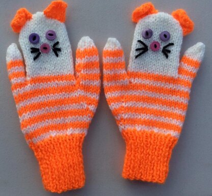 Child Animal Puppet Mittens