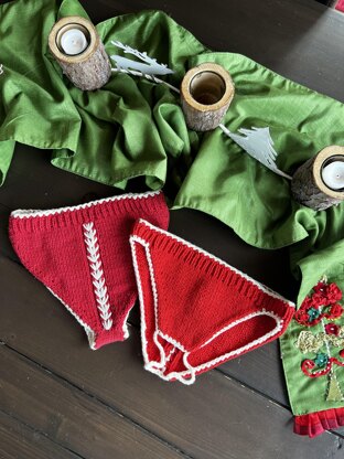 Candy Cane Treats Panties Knitting pattern by EpiphanyKnitwear