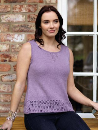Camilla Line Top in West Yorkshire Spinners Exquisite Lace - Downloadable PDF