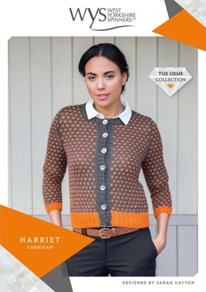 Harriet Cardigan in West Yorkshire Spinners Wensleydale Gems Hanks - WYS90996 - Downloadable PDF