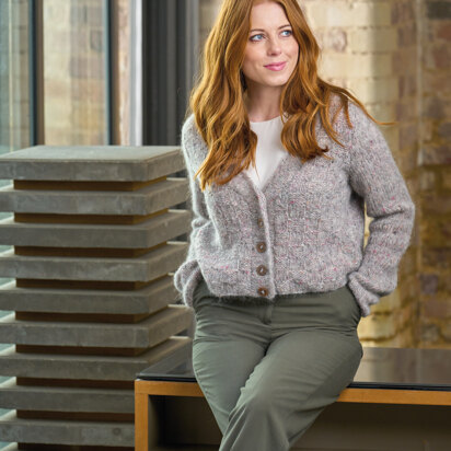 Ficus Cardigan in Rowan Tweed Haze - ZB325-00004-ENPFRP - Downloadable PDF