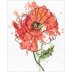 Design Works Peach Floral Counted Cross Stitch Kit - 7in x 9in