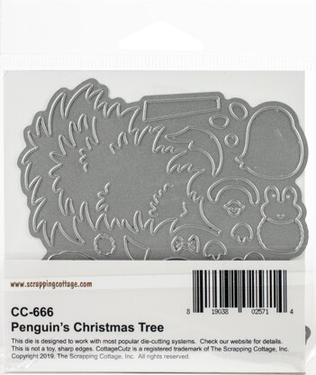 CottageCutz Dies - Penguins Christmas Tree, 3.7"X2.7"