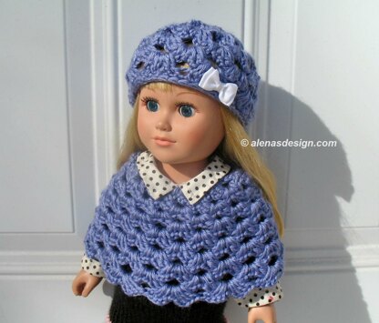 Doll Lace Hat and Poncho