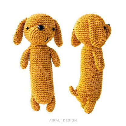 Super Sausage, amigurumi dog