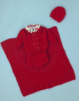 Knotty Set - Free Knitting Pattern for Babies in Paintbox Yarns Baby DK - Free Downloadable PDF