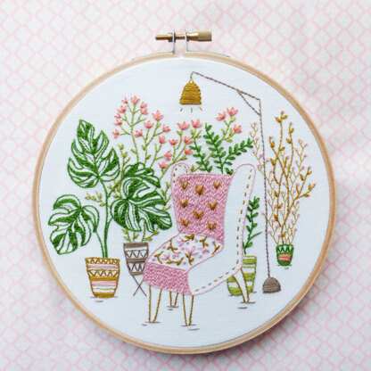 Tamar Urban Jungle Printed Embroidery Kit - 6in